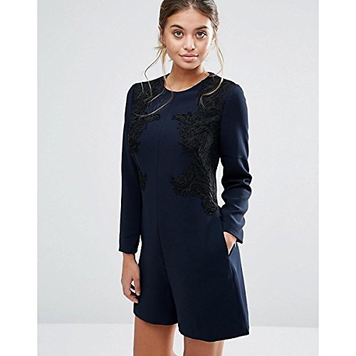 テッドベーカー トップス ワンピース Ted Baker Aysa Embroidered Playsuit Navy [並行輸入品]
