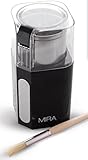 MIRA Electric Spice and Coffee Grinder, Stainless Steel Blades, Removable Cup, Cleaning Brush