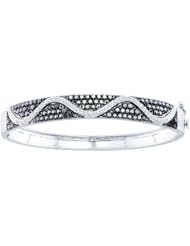 2.55ctw Black & White Diamond Bangle Bracelet