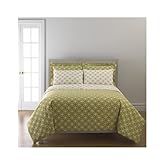 DwellStudio Rings Leaf on White Flat Sheet, Full/Queen