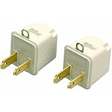 Coleman Cable 9901 3-Prong To 2-Prong Adapter, Grounding Outlet Converter, 2-Pack