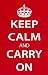 Keep Calm and Carry On (Motivational, Red) Art Poster Print - 13\