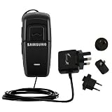 Electronics : International Wall / AC Charger for the Samsung Bluetooth Headset WEP 200 - Gomadic Brand w/ TipExchange Technology