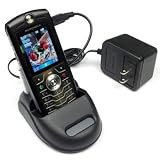 Motorola KRZR K1 SLVR L7 L6 L2 LCD Twin Battery Desktop Cradle Charger with Power AC Adapter