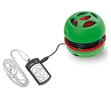 Produkt-Bild: RAIKKO DANCE Vacuum Speaker -gr&uuml;n- inkl. Bluetooth Adapter, Mini Aktiv Lautsprecher mit Akku etc. (gr&uuml;n, 3,5 Watt, 45mm Membran, Micro USB, 3.5mm Klinke, gummierte Oberfl&auml;che) f&uuml;r iPhone/iPad/iPod/MP3/Laptop/Webpad/Tablet/Notebook uvm.