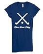 Junior's Live Love Play Field Hockey Black Slim Shirt