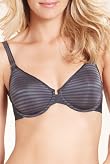 Underwired Smooth Striped B-DD Bra [T33-2588-S]