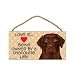 Chocolate Lab (Love is being owned by) Door Sign 5''x10''