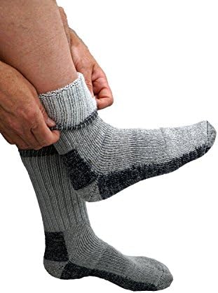 Mens Medium Weight 68% Merino Wool Crew Socks Fits 8-12, Select 2 or 6 Pair