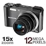 Samsung HZ35W - Digital camera - compact - 12.1 Mpix - optical zoom: 15 x - supported memory: SD, SDHC - gray