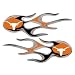 University of Texas Longhorns Chrome Micro Flame Graphics Decal NCAA College Sports Team Auto Car Tr