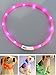 LED Pet Dog Collar,Pashion USB Rechargeable LED Light-Up Safety Neck Loop One Size Fits All Waterproof Night Safety Pet Dog Collar