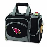NFL Arizona Cardinals Malibu Insulated Shoulder Pack with Deluxe Picnic Service for Two