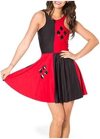 Shelen Fashion Summer Pleated Knee-length Reversible Spandex Skater Sun Dress