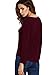 SheIn Women's Sexy Lace Up Long Sleeve Curved Hem T-Shirt Top Small Burgundy