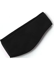 Black Polar Fleece Headband with Ear Warmers by HDP Jeep Caps Visors/Helmet/Beanies
