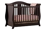 Stork Craft Vittoria 3-in-1 Fixed Side Convertible Crib, Black Stork Craft Vittoria 3-in-1 Fixed Side Convertible Crib, Black