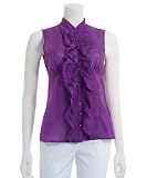 Kensie Ruffled Button Down Blouse