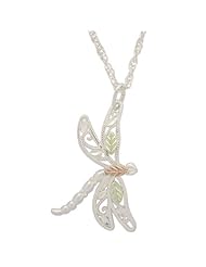 Black Hills Gold by Coleman Small Sterling Silver Dragonfly Necklace
