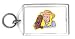 Keychain with human, body, individuals, individual, persons, hugging, humans, hound, people, woman, pet, person, dog