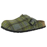 BIRKISBirkenstockWoodbyWomensMensUnisexBirkoFeltPlaidClogsShoesYorkshireOlive