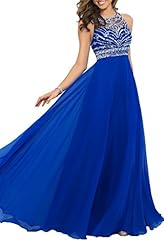 A-line Cocktail Floor Length Fall Chiffon Sequined Jeweled Mesh Lace Sheer Evening Dress/Homecoming Dress/Prom Dress 