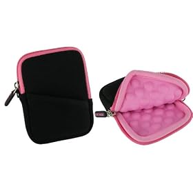 rooCASE Super Bubble Neoprene (Pink Black) Sleeve Case for RCA EZ205 Small Wonder Digital... by rooCASE