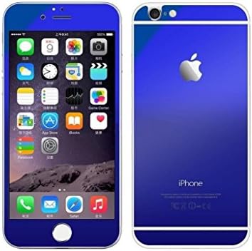 iPhone 6 Screen Protector, Front+Back [3D Touch Compatible] wintekxu® Color Plating Mirror Tempered Glass Screen Protector for iPhone 6/6s (blue)