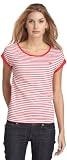 Fred Perry Women's Stripe T-Shirt,Lollipop Red,4