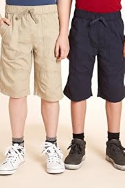 2 Pack - Pure Cotton Drawstring Woven Shorts
