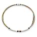  : Stainless Steel and Rainbow Rubber Strand Necklace