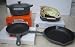 LE CREUSET 6 PIECE COOKWARE SET GRANITE, 26cm Cast Iron Oval Grillit, 23cm oval