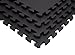 Wonder Mat Quality Multipurpose Anti-Fatigue Extra Thick Mats (Set of 4), Black, 2' x 2'