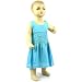 Cute Girls Toddlers Summer Sun Beach Party Long Tie Back Dress Lt Blue Size 2T