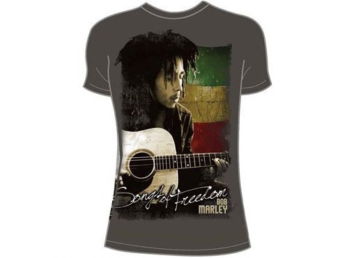 Bob Marley Small Mens Songs Tshirt, Charcoal
