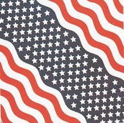 Patriotic Stars and Stripes American Bandana