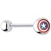 Captain America Logo Barbell Tongue Ring