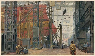 GERMAN WARSHIP BUILT - Art Print - Medium - 28x35cm