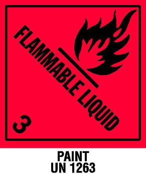 Warning Flammable Liquid D38