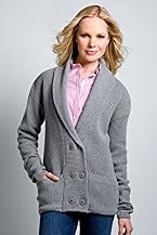 Long Sleeve Shawl Collar Double Breasted Sweater