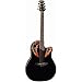Ovation CC44 Celebrity Deluxe Mid-Depth Cutaway Acoustic-Electric Guitar - Black