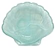Recycled Art Glass Large White Scallop Bowl 13"D, 3.5"H
