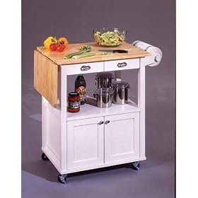 Buy Home Styles Natural White Kitchen Cart by Home Styles