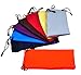 Microfiber Sunglasses/Gadgets Drawstring Cleaning and Storage Pouch,7.5X3.1-Inch,Color may vary, (Pack of 10)