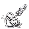 FOSSIL Damen Charm Anh�nger Edelstahl Herz JF82481040