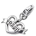 FOSSIL Damen Charm Anhänger Edelstahl Herz JF82481040