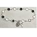 STERLING SILVER 7.5" JET & CRYSTAL title=