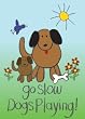 Dogs Playing Garden Flag