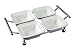 Godinger Porcelain Relish Tray with Serving Rack