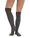 Womens Slouch Rib Knee Socks Cashmere Virgin Wool Blend Sock 7 Color Options